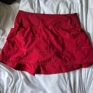 Red Lululemon Tennis Skirt